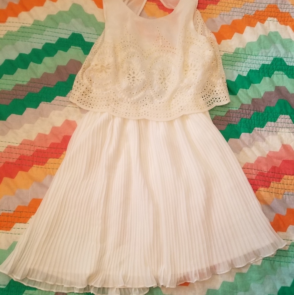 Off White Dress with Open Back